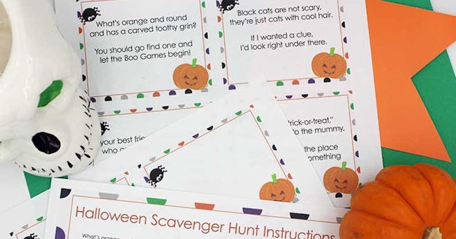 Halloween Scavenger Hunt With Printable Clues