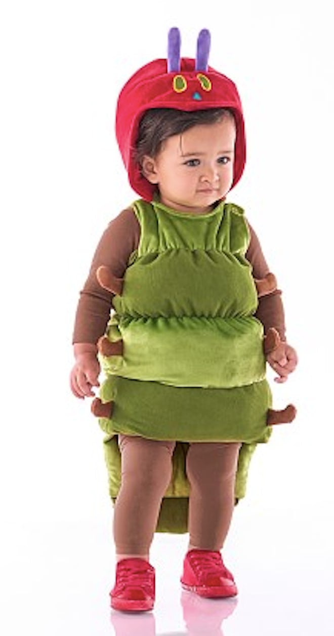 Baby dressed as the Very Hungry Caterpillar