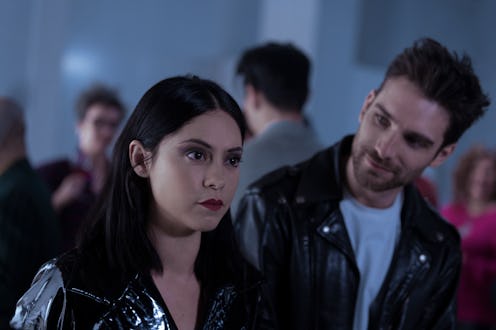 ROSA SALAZAR as LISA NOVA and JEFF WARD as ROY HARDAWAY in episode 101 of BRAND NEW CHERRY FLAVOR.