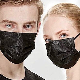 NNPCBT 3 Ply Black Disposable Face Mask