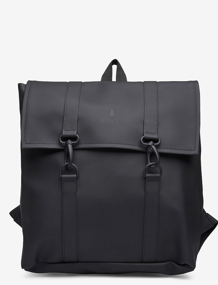 black waterproof backpack rains ssense 