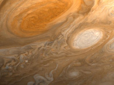 Jupiter Great Red Spot and White Ovals