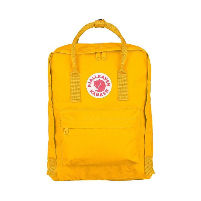 fjallraven kanken backpack vsco girl yellow