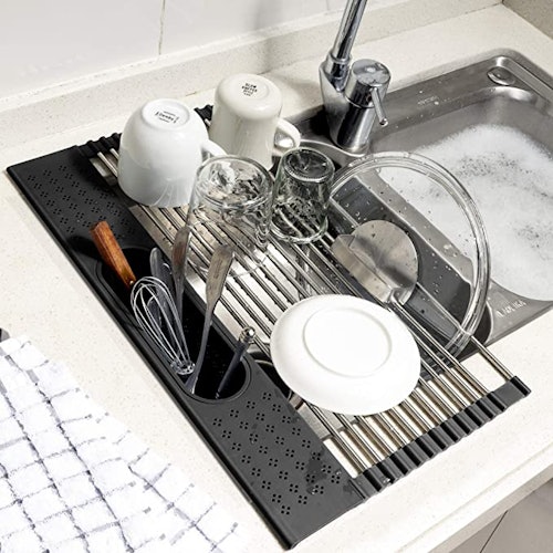 Koroda Roll Up Dish Drying Rack Over The Sink
