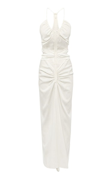 Ruched Satin Halter Dress from Christopher Esber.