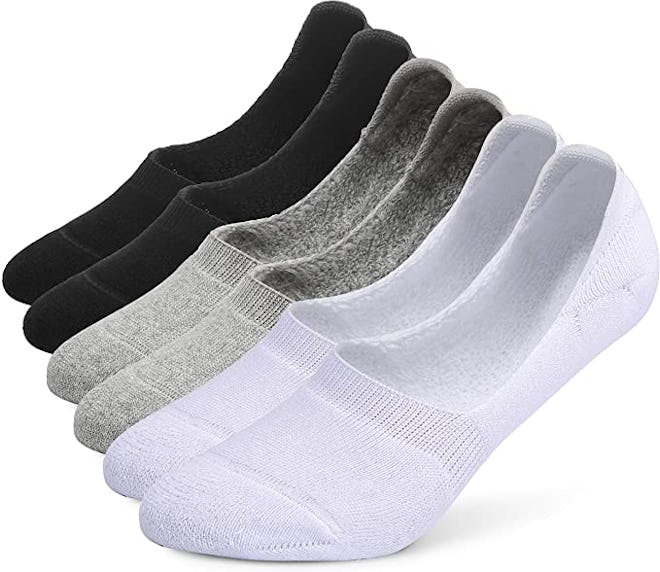 Leotruny Unisex Thick No Show Socks (6-Pair)