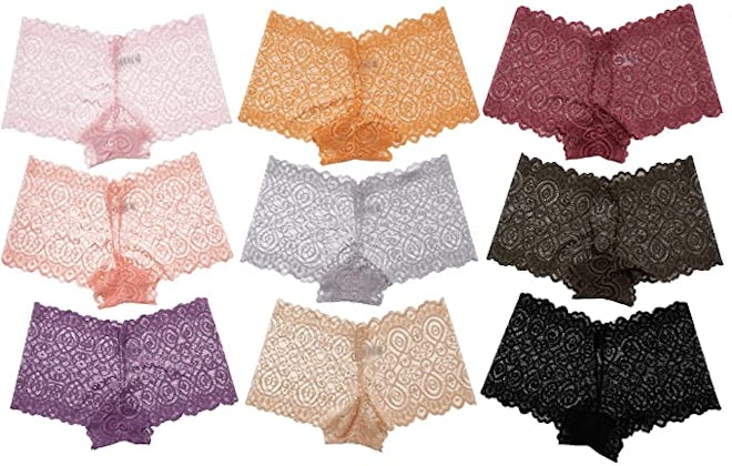 Alyce Intimates Lace Boyshort Panties (Set of 10)