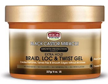 Black Castor Miracle Extra Hold Braid, Loc, Twist Gel 