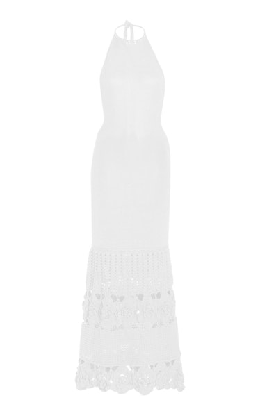 Carina Crochet-Knit Bamboo Maxi Halter Dress from ALEXIS.