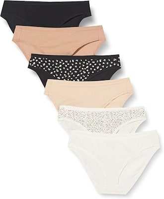 Amazon Essentials Cotton Stretch Bikini Panty (6-Pack) 