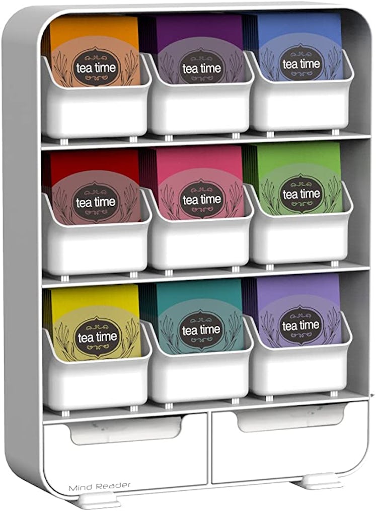 Mind Reader 9 Removable Drawers Tea Bag and Condiment Organizer