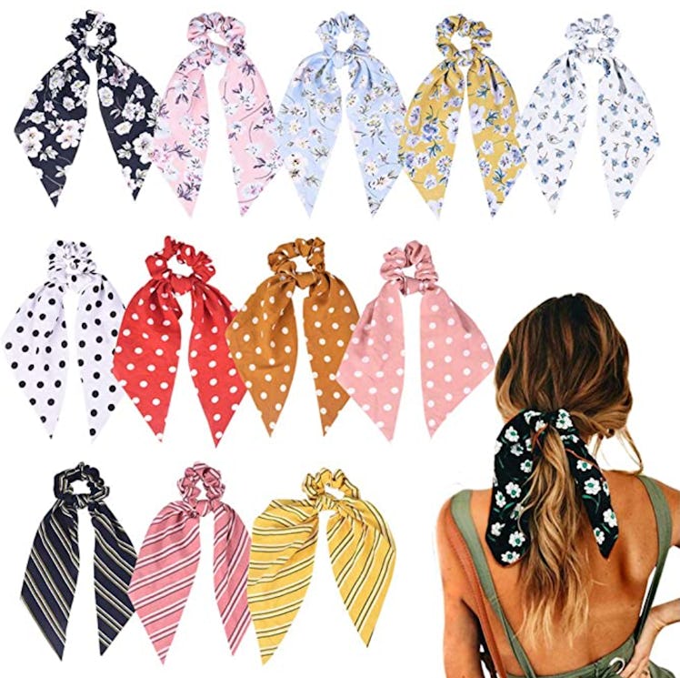 Hair Scarf Scrunchies (12-Pack)