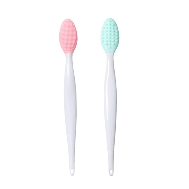 YOUKOOL Double-Sided Silicone Exfoliating Lip Brush (2 Pieces)