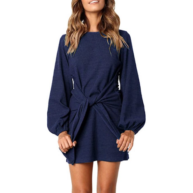 R.Vivimos Tie Waist Sweater Dress