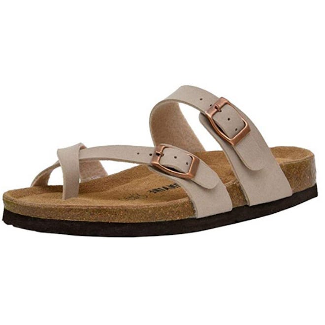 CUSHIONAIRE Luna Cork Footbed Sandal