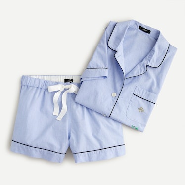 End-On-End Cotton Pajama Shorts Set
