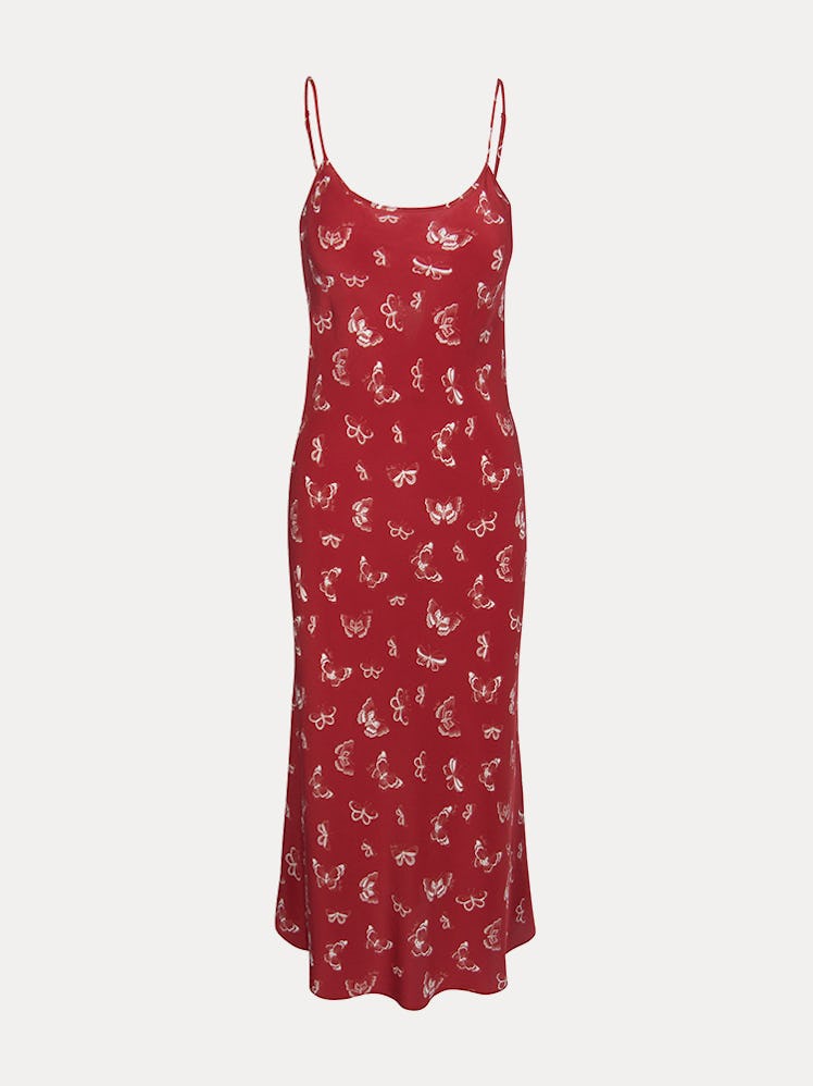 The Cameron Dress in Red Butterfly from Réalisation Par.