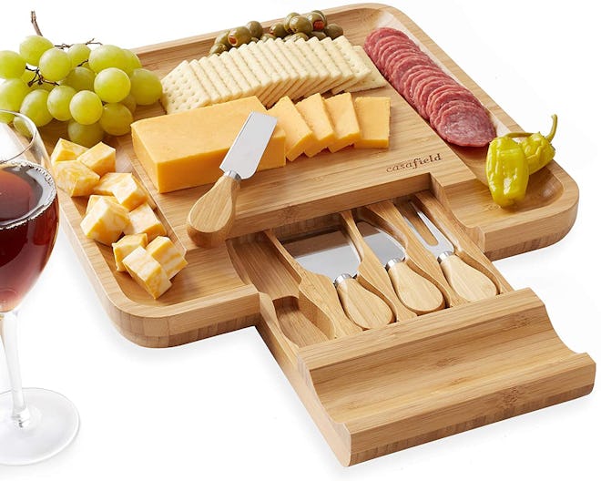 Casafield Organic Bamboo Cheese Cutting Board 