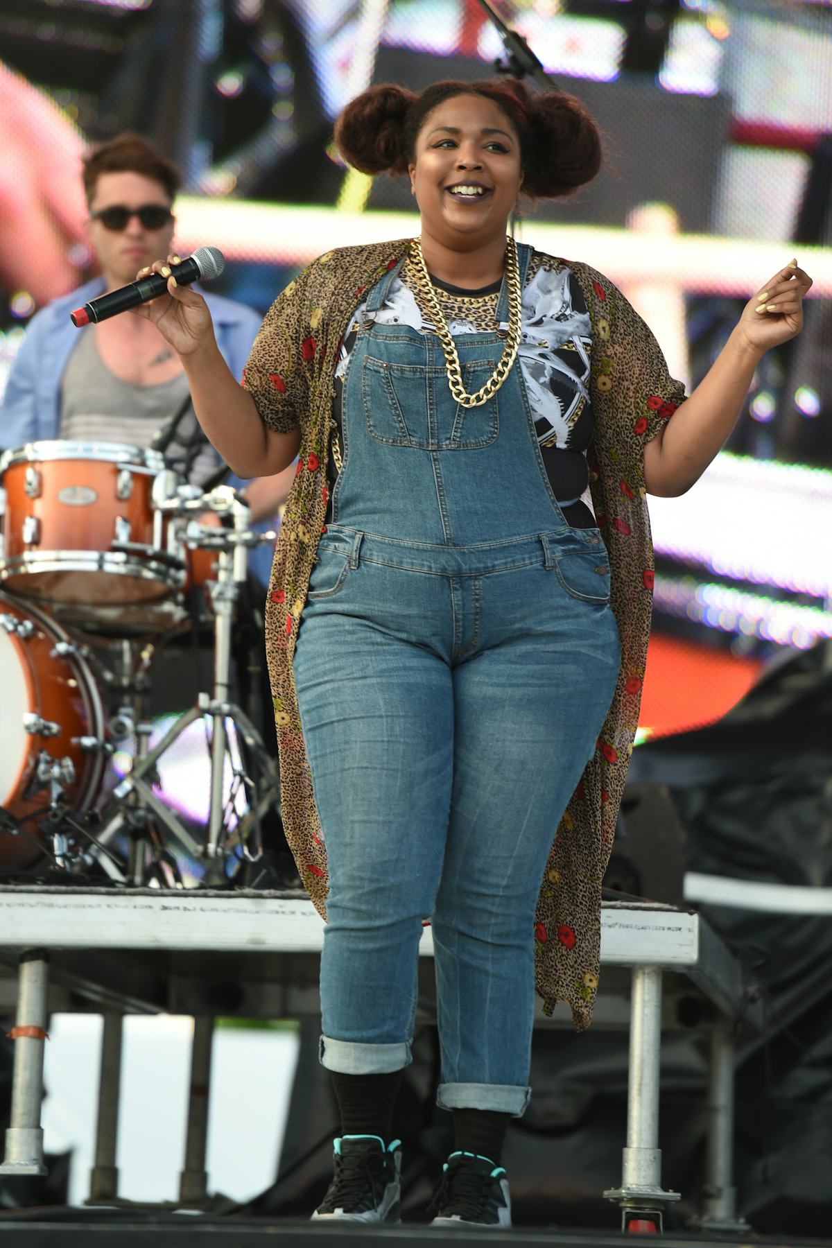 Lizzo on stage. 