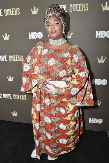 Lizzo on an HBO red carpet.