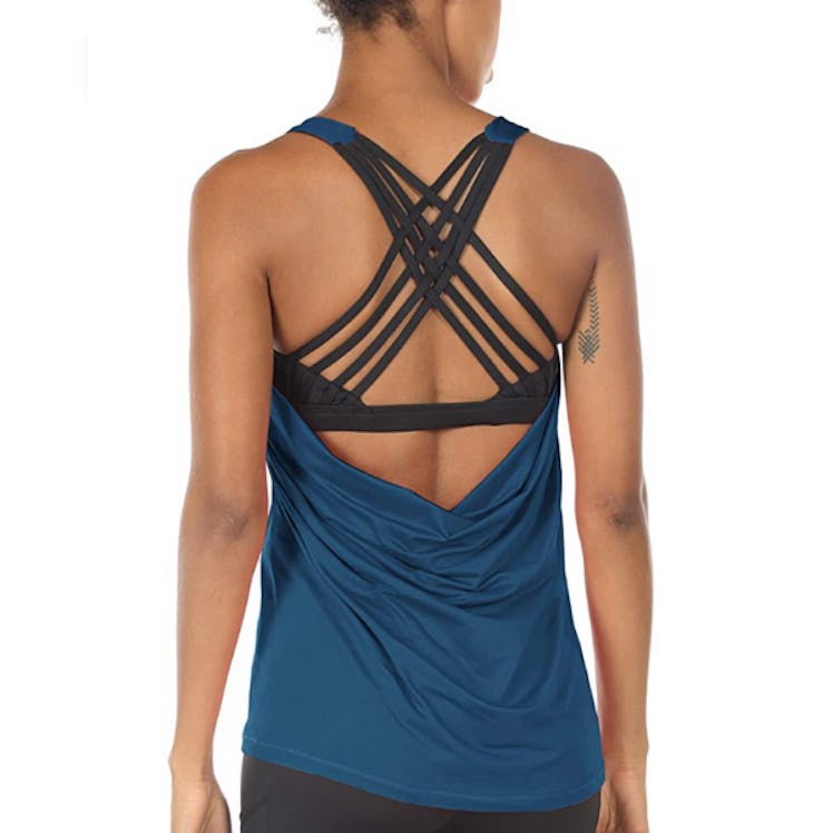 icyzone Yoga Top wit Built in Bra