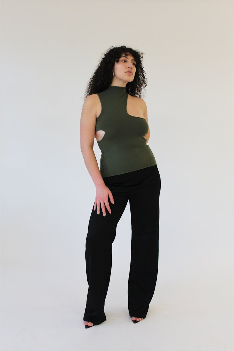 Karoline Vitto Signature Olive Knit Top