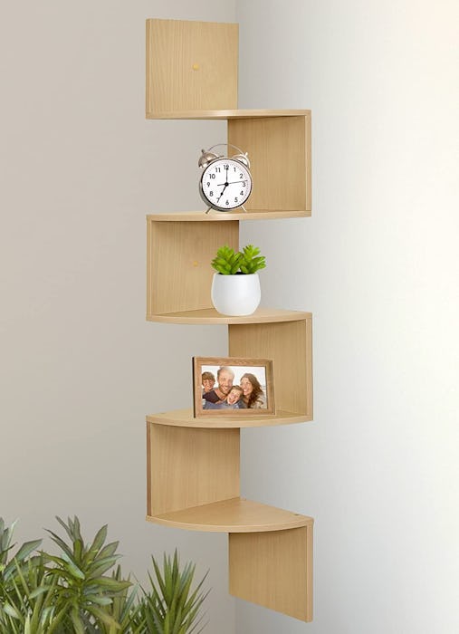 Greenco 5 Tier Wall Mount Corner Shelves