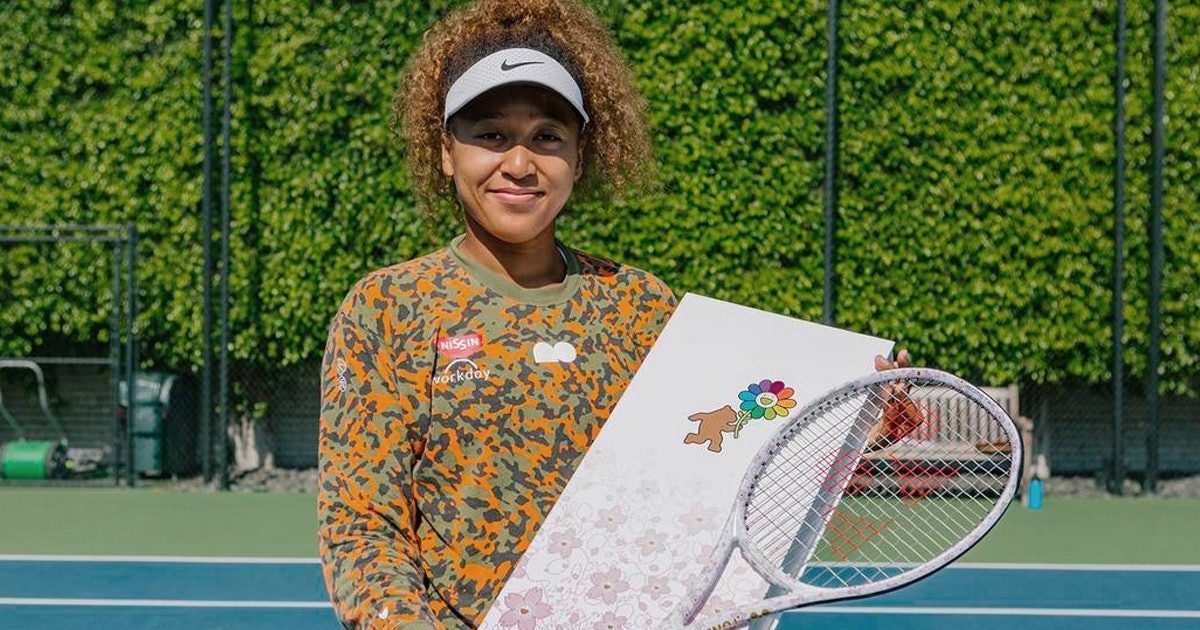 Naomi Osaka bought an extremely hyped tennis racket from artist Takashi Murakami