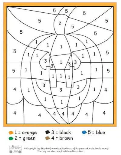 11 Free Halloween Color By Number Printable Worksheets