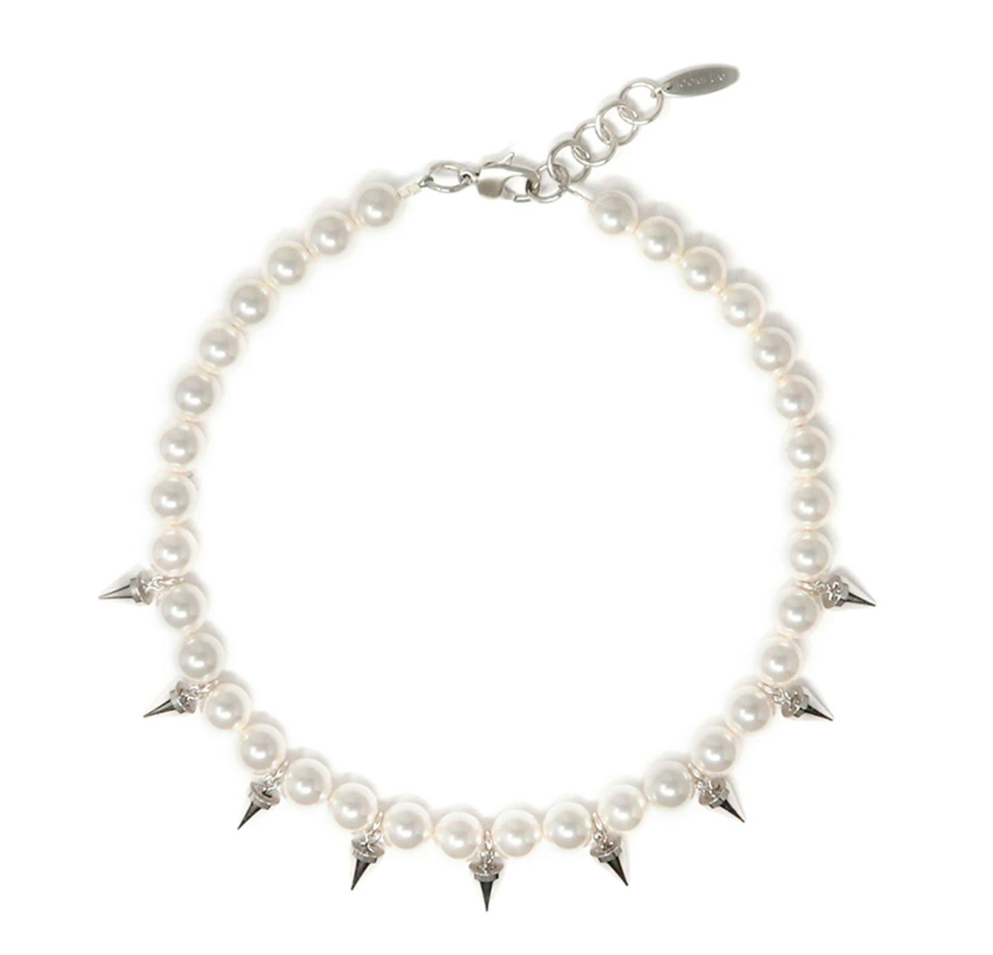 PEARL CHOKER W/ SPIKES