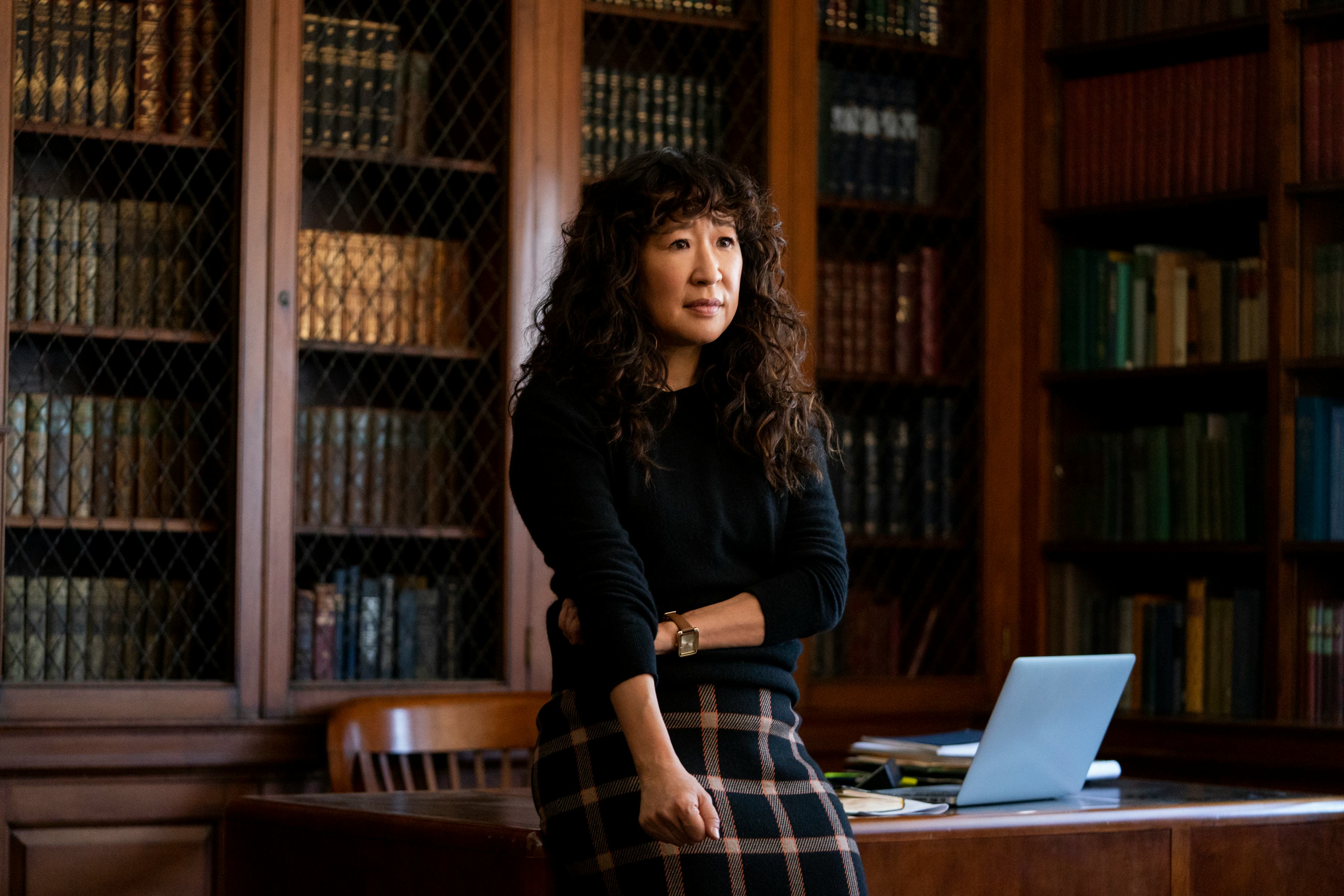 Sandra Oh appears in the series 'The Chair,' via the Netflix press site.