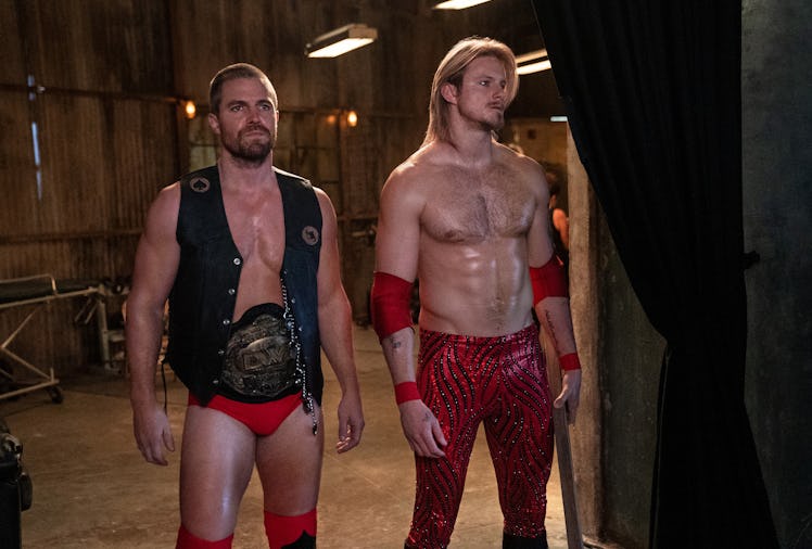 Stephen Amell and Alexander Ludwig play wrestlers in the new Starz drama Heels.