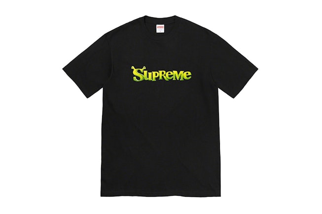Supreme Fall 2021 collection, featuring a collaboration with 'Shrek.'