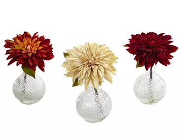 Dahlia w/Decorative Vase, Set of 3