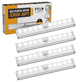 PeakPlus LED Motion Sensor Light 10 LED Battery Operated Lights