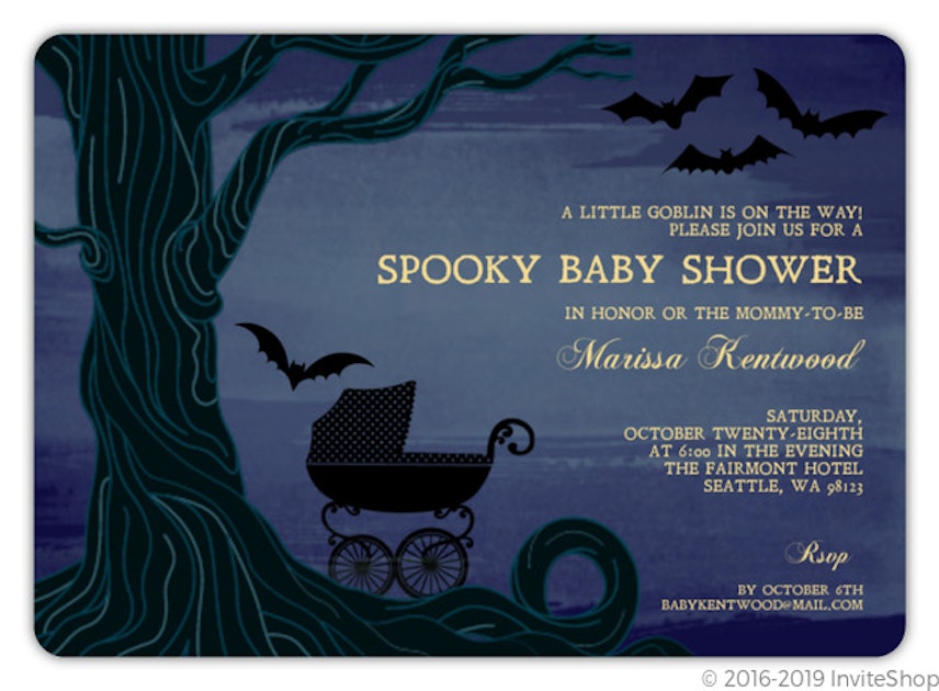 Best Blank Halloween Baby Shower Invitations