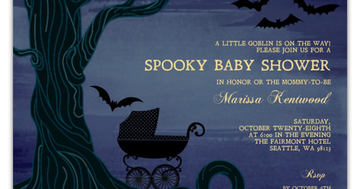 Best Blank Halloween Baby Shower Invitations