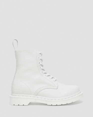 1460 Pascal women's mono lace up all-white boots from Dr. Martens.