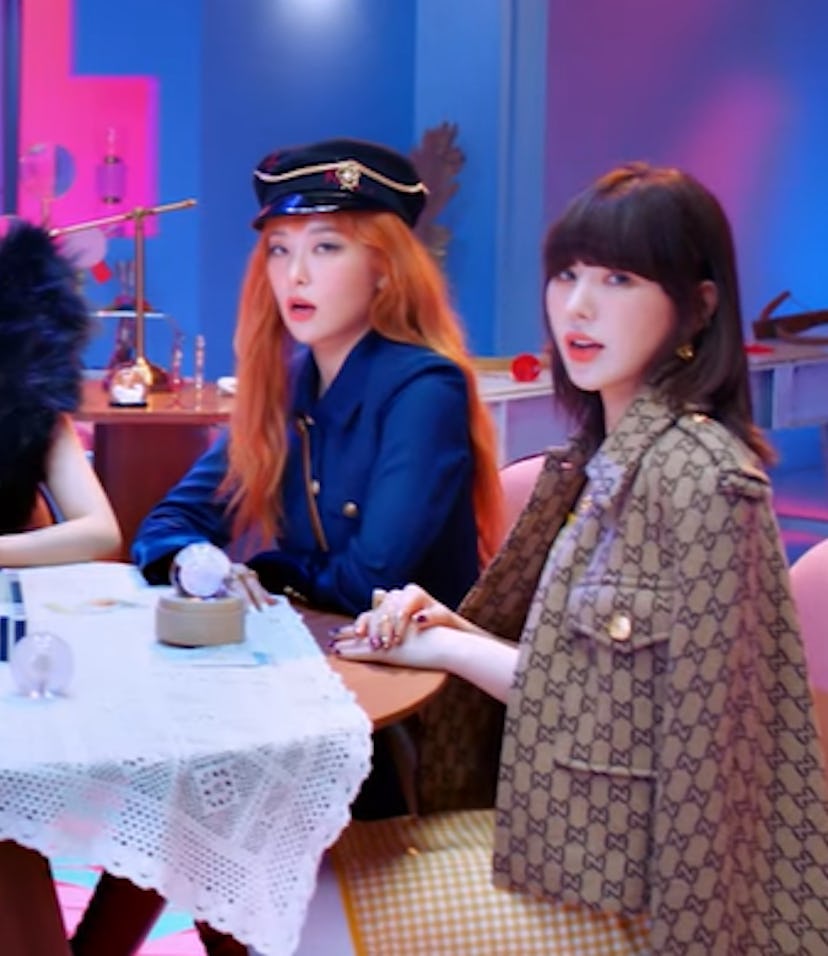 A screenshot from Red Velvet's "Queendom" music video.