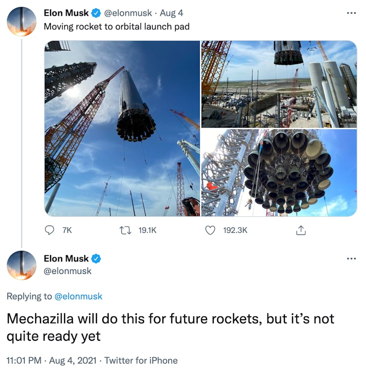 Elon Musk's suggestion for how "Mechazilla" will move ships.