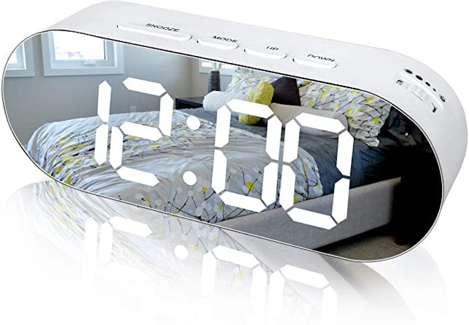 WulaWindy Digital Mirror Alarm Clock 