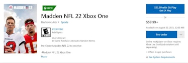 madden 22 release time xbox