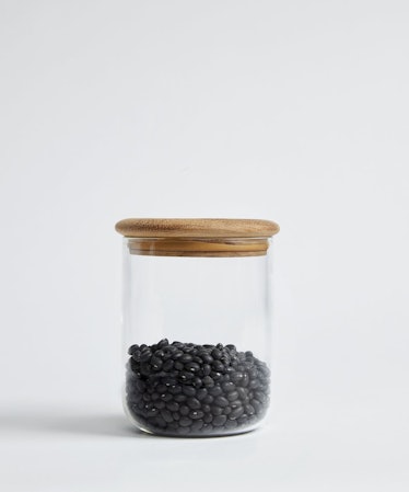 Large Sealable Glass Storage Jar with Wood Lid