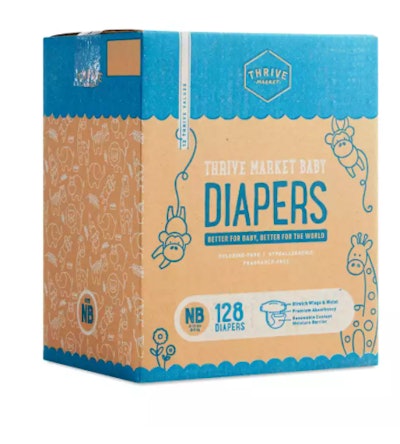 a box of Thrive Market baby diapers