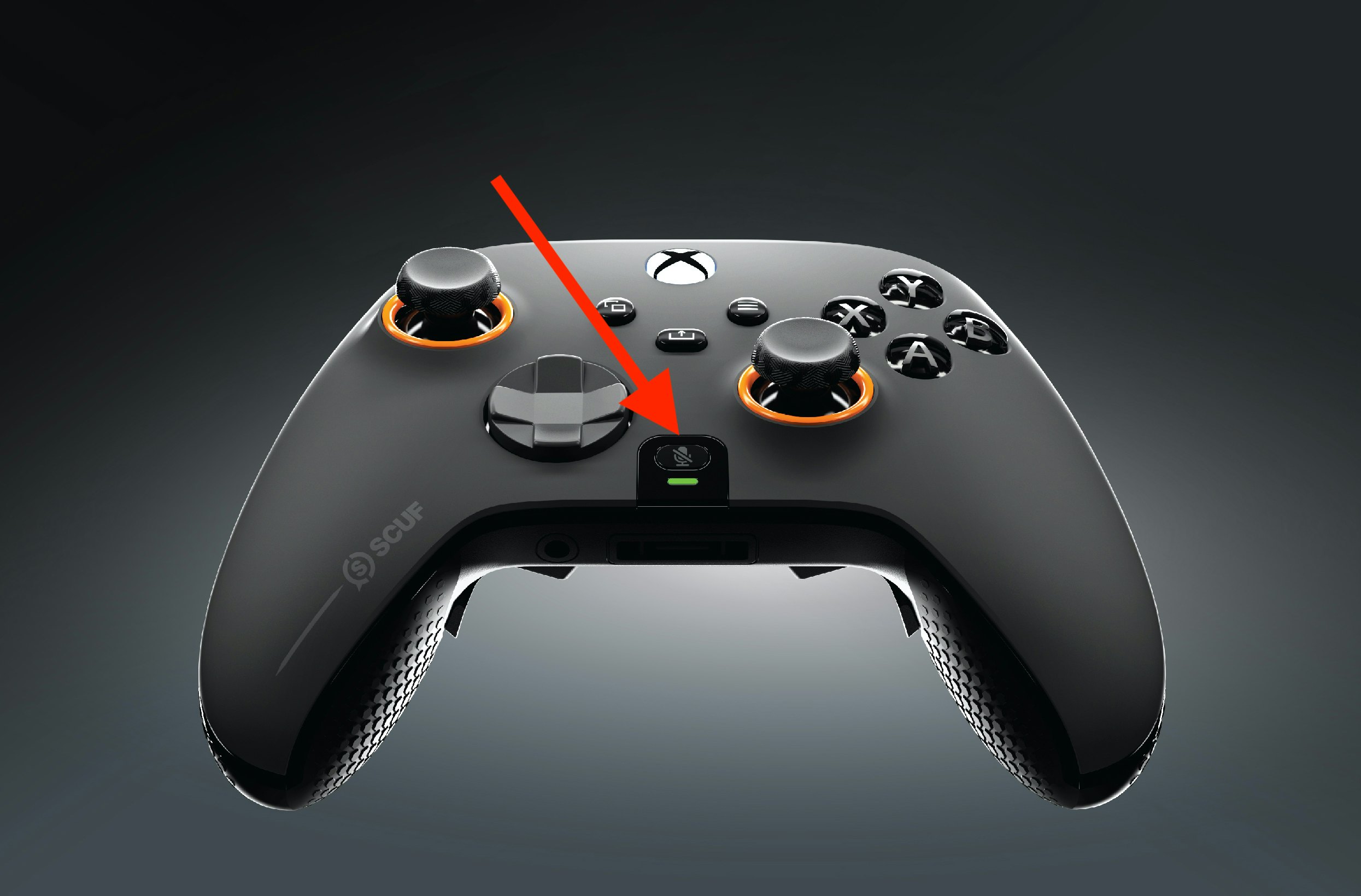 Mute button on xbox shop controller