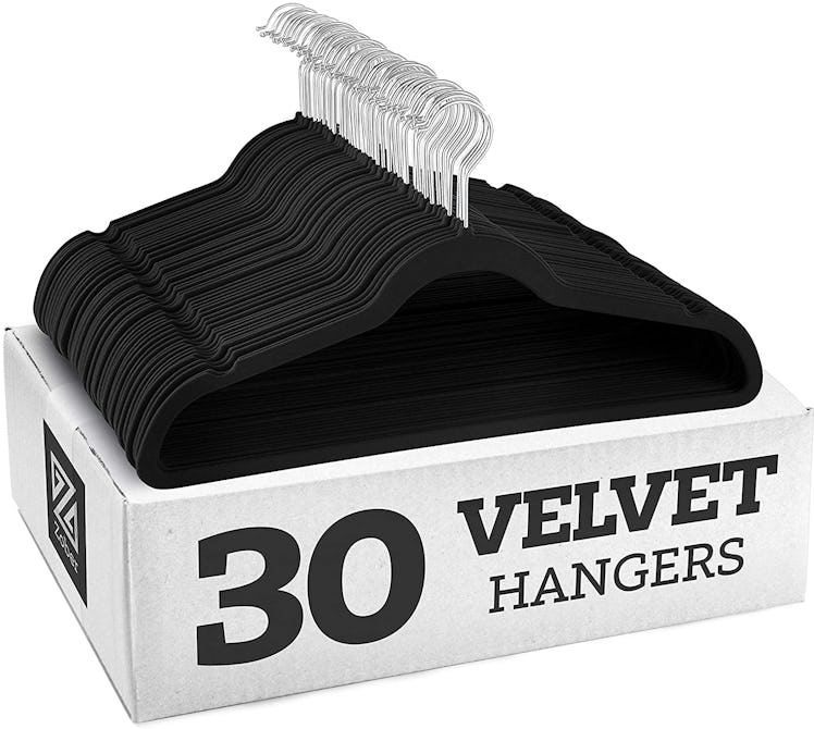 Zober Non-Slip Velvet Hangers (30-Pack) 