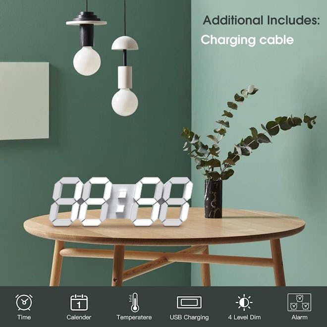 EDUP HOME 3D LED Wall Clock 