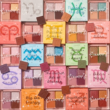 All of the eyeshadow palettes featured in ColourPop's Astrology Collection.