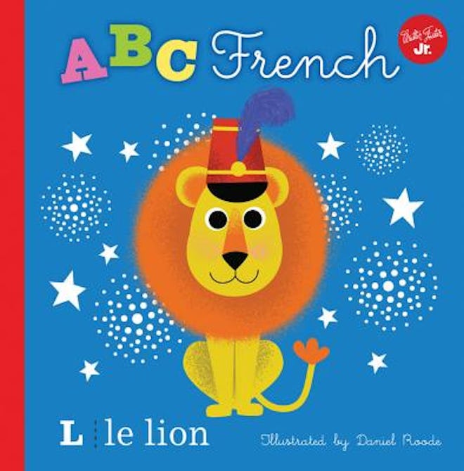 Cover art for "ABC French"; a lion with the letter "L" and "le lion" in the lower left corner