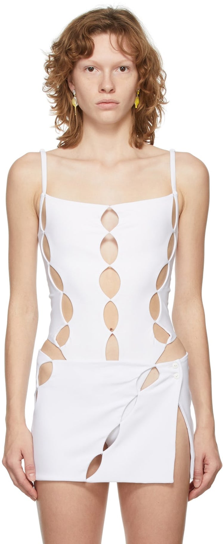 Marshall Columbia White Cut Out Bodysuit
